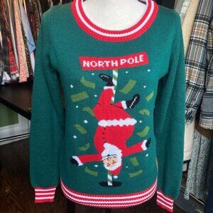 Women's Tipsy Elves Christmas Sweater, Small, Green/Ugly Christmas Sweater